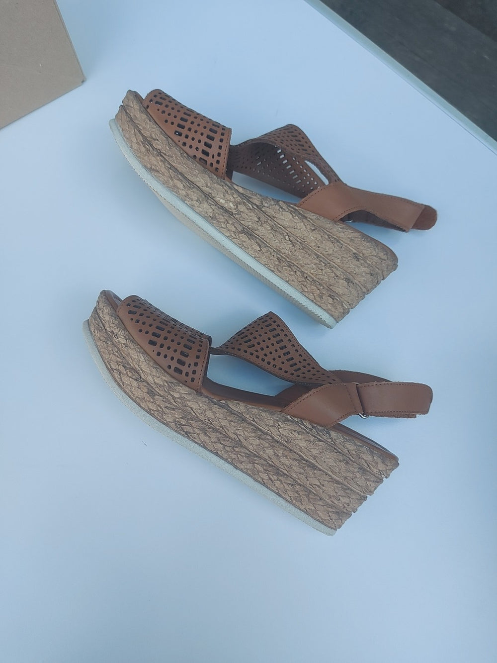 Andrea Conti Sandalen Plateau Leder braun Gr. 39