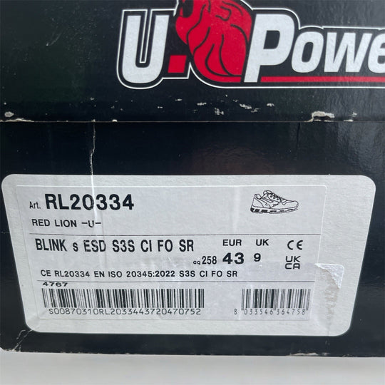 U-Power Blink S3 CI  SRC Weiße Sicherheitsschuhe Farbabweichung